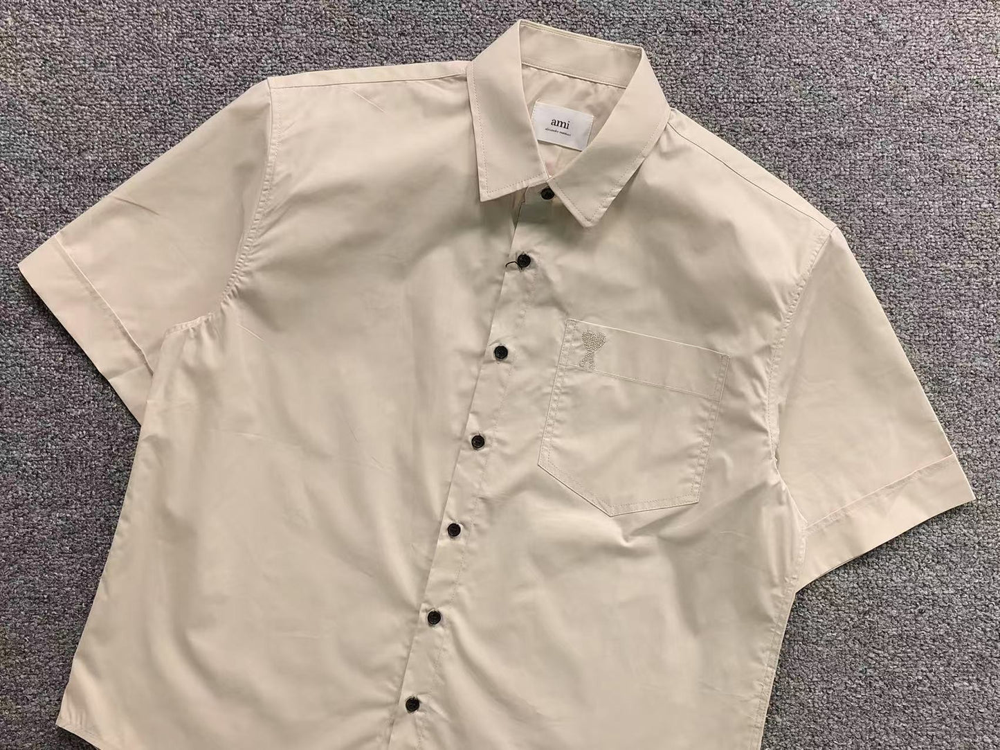 Camisa AMI Paris Heart Logo Pocket Shirt