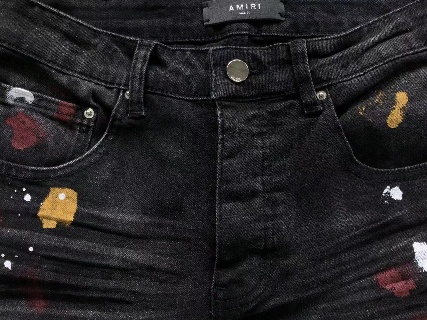 Calça AMIRI Paint Splatter Black