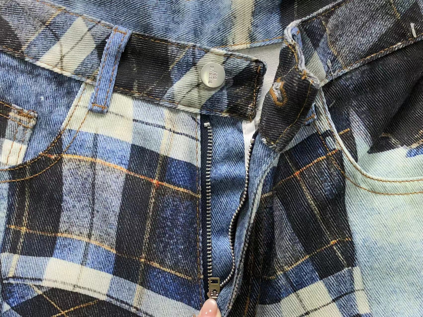 Calça Acne Studios Layered Flannel Denim