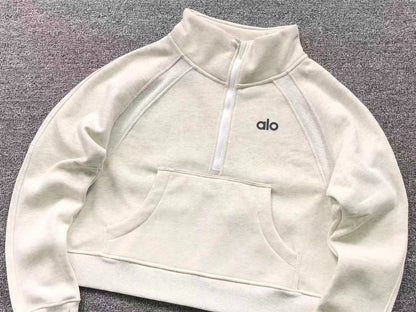 Conjunto Alo Moletom Jogger Half Zip Feminino