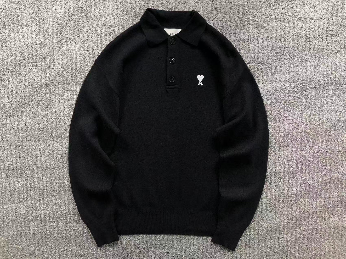 Suéter Polo AMI Paris Coração Minimal