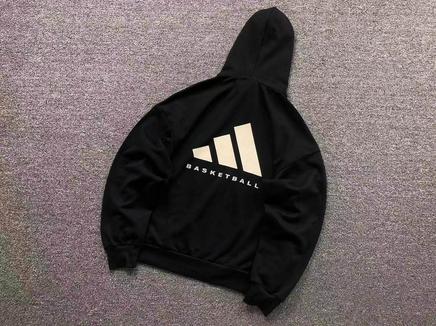 Moletom Adidas Basketball Back Logo Zip Hoodie