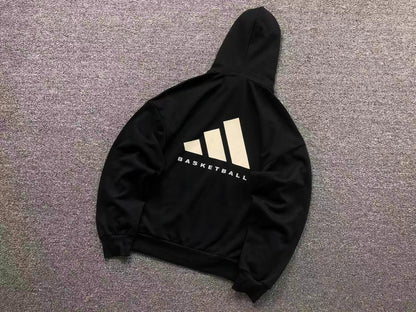 Moletom Adidas Basketball Back Logo Zip Hoodie