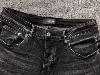 Calça AMIRI Red Logo Destroyed