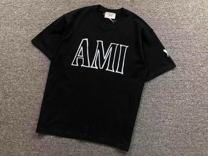 Camiseta AMI Paris Logo Typo Graphic