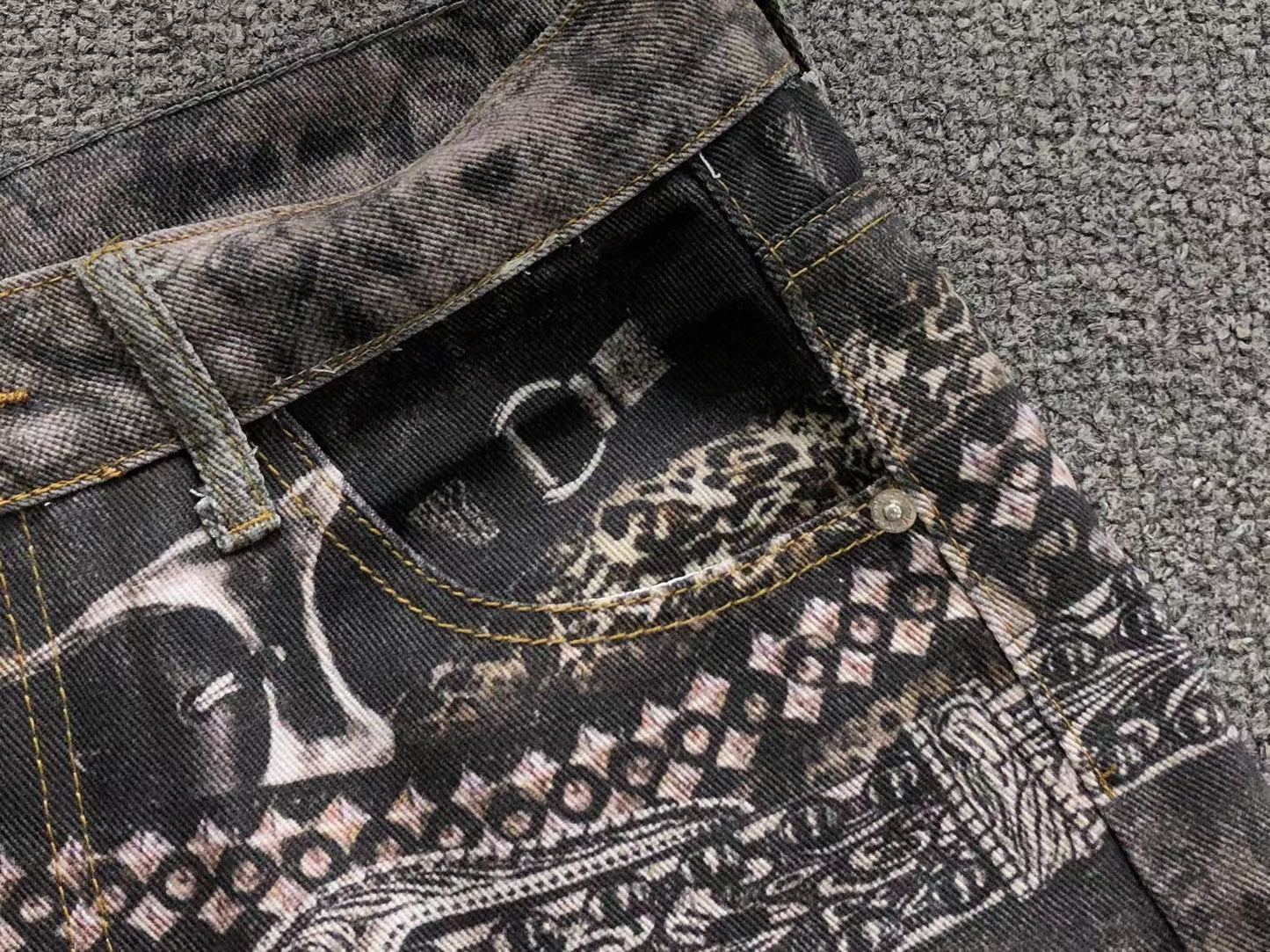 Calça Acne Studios Paisley Archive Denim