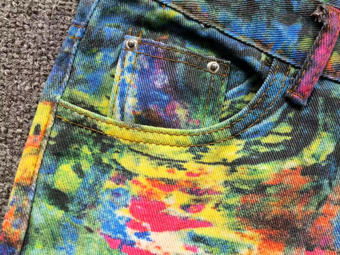 Calça Acne Studios Abstract Paint Denim