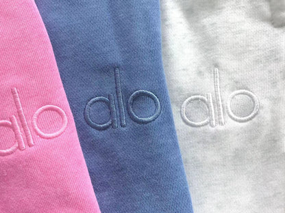 Calça elástica ALO moletom reta feminina