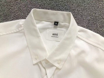 Camisa AMI Paris Signature Heart Oxford Minimal