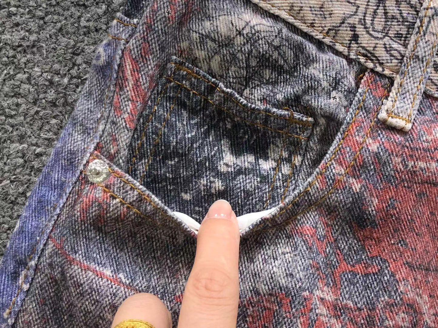 Calça Acne Studios Retro Paisley Denim