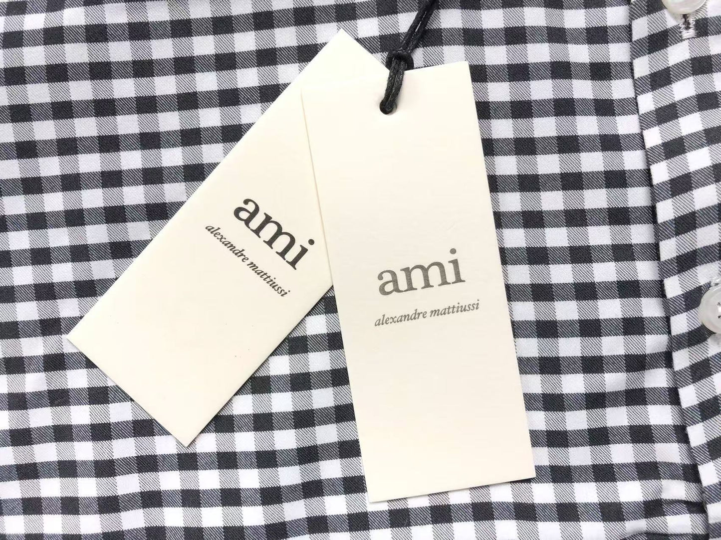 Camisa AMI Paris Gingham Mini Heart