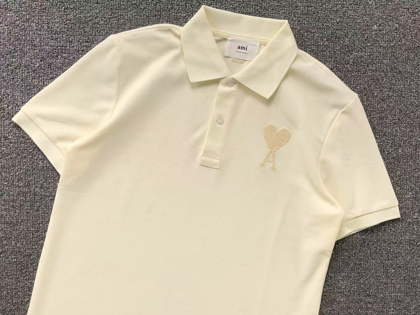 Camisa Polo AMI Paris Big Heart Logo Classic