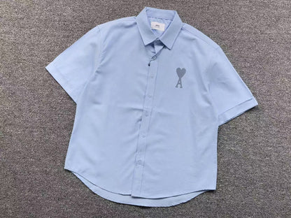 Camisa AMI Paris Tonal Big Heart Short Sleeve Shirt