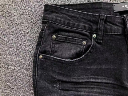 Calça AMIRI Star Logo Black Denim