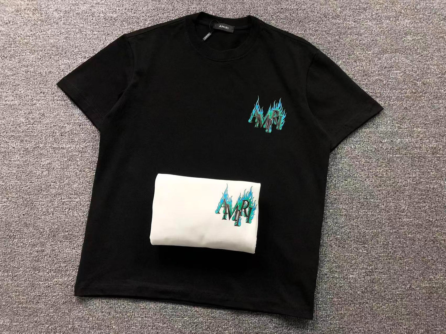 Camiseta AMIRI Blue Flames Logo