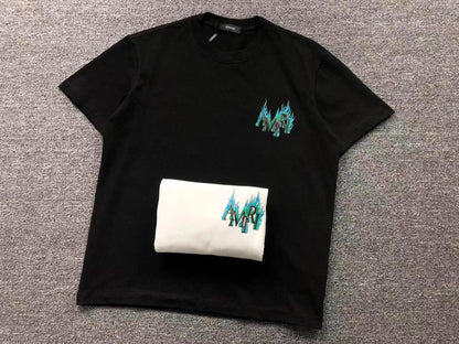 Camiseta AMIRI Blue Flames Logo