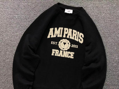 Moletom AMI Paris Varsity Logo Crewneck