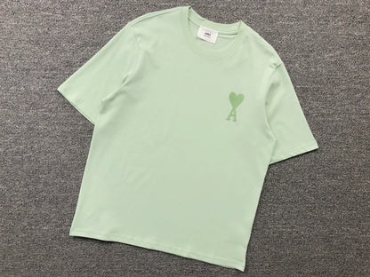 Camiseta AMI Paris Minimal Tonal Heart Logo