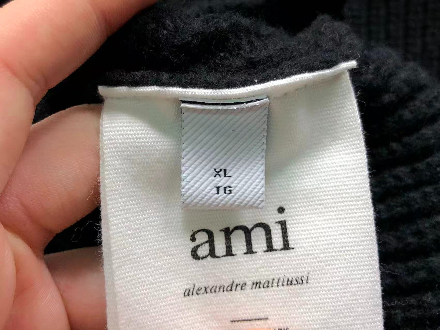 Suéter AMI Paris Knit Half-Zip Coração Minimal