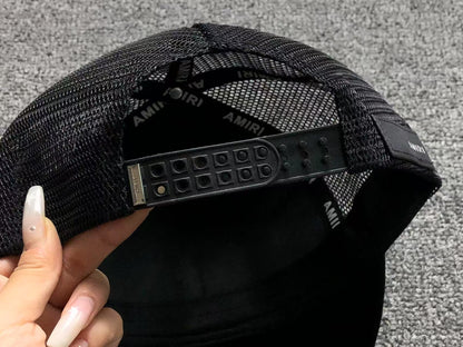 Boné Trucker AMIRI Glitch Logo White