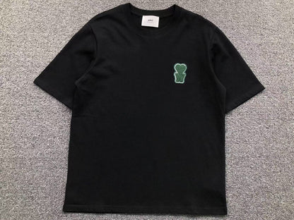 Camiseta AMI Paris Heart Patch Contrast Tee