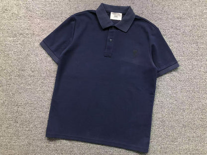 Camiseta Polo AMI Paris Piquet Logo Coração