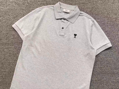Camisa Polo AMI Paris Heart Logo Classi