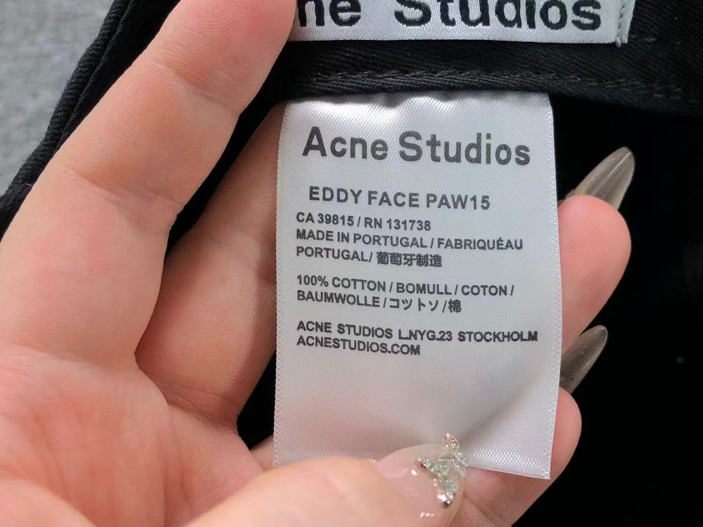 Boné Acne Studios Face Patch