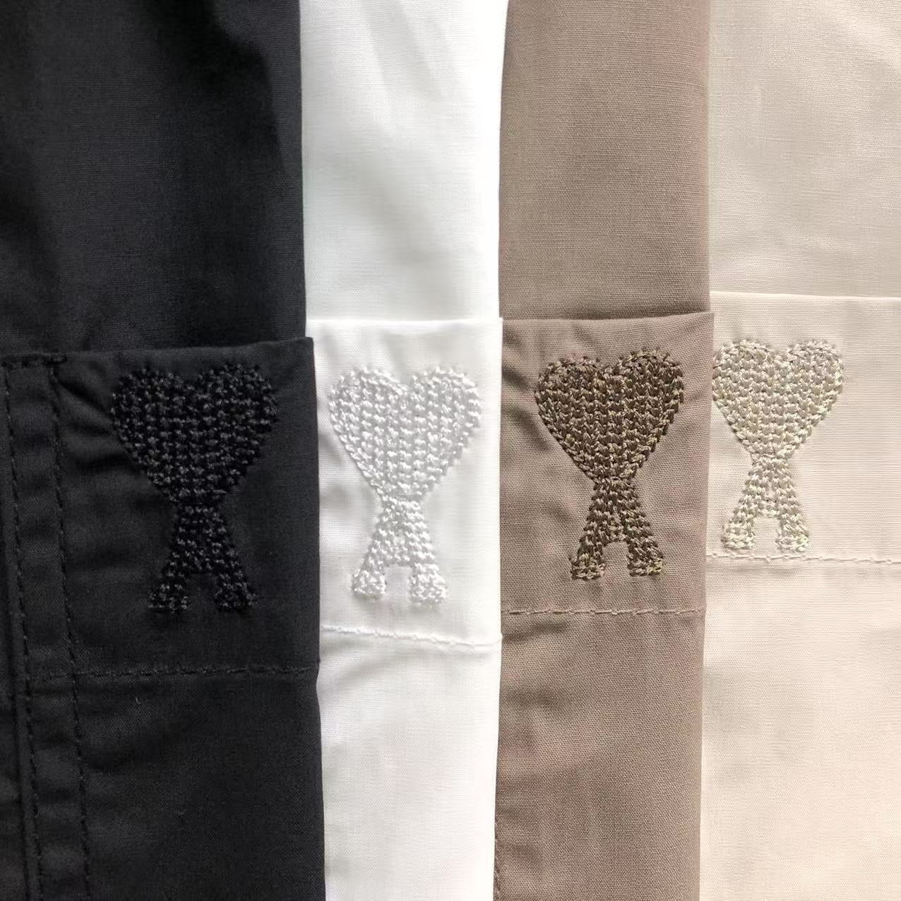 Camisa AMI Paris Heart Logo Pocket Shirt