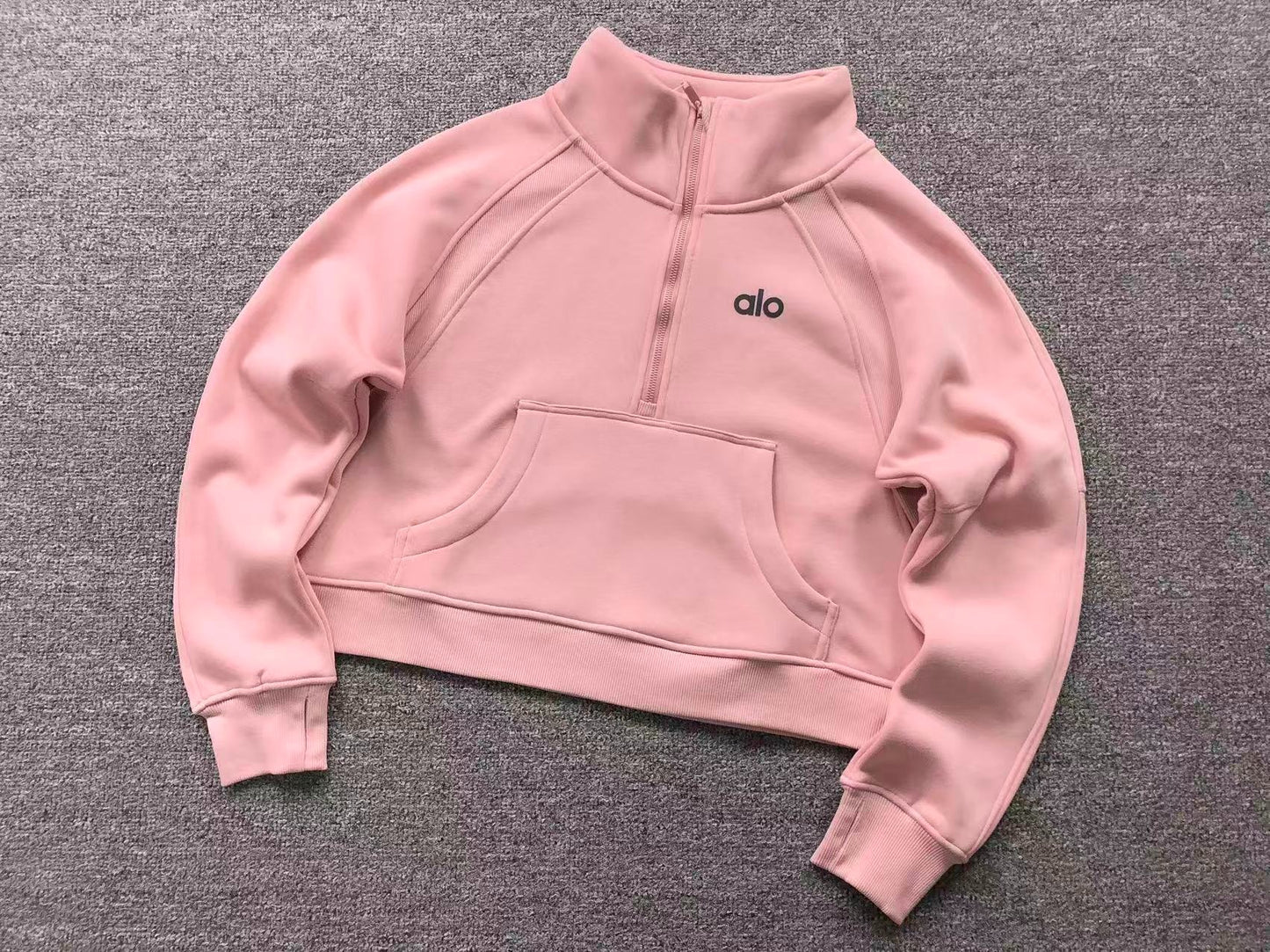 Conjunto Alo Moletom Jogger Half Zip Feminino