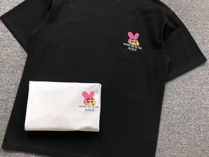 Camiseta ADLV Pink Bunny Cartoon Tee