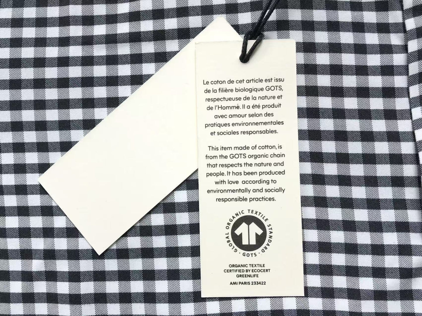 Camisa AMI Paris Gingham Mini Heart