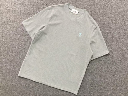 Camiseta AMI Paris Mini Heart Logo Contrast Tee