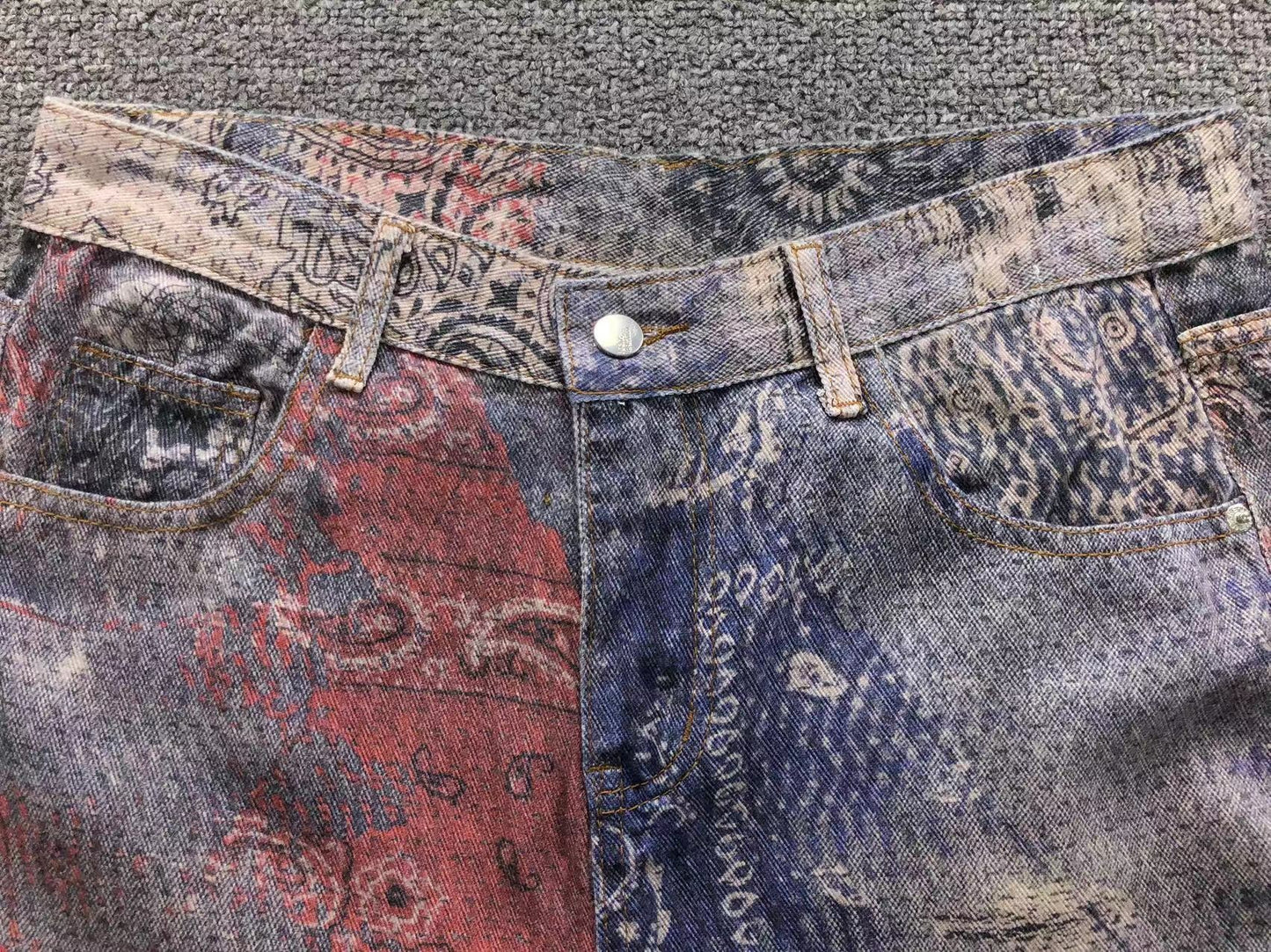 Calça Acne Studios Retro Paisley Denim