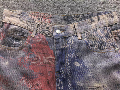 Calça Acne Studios Retro Paisley Denim