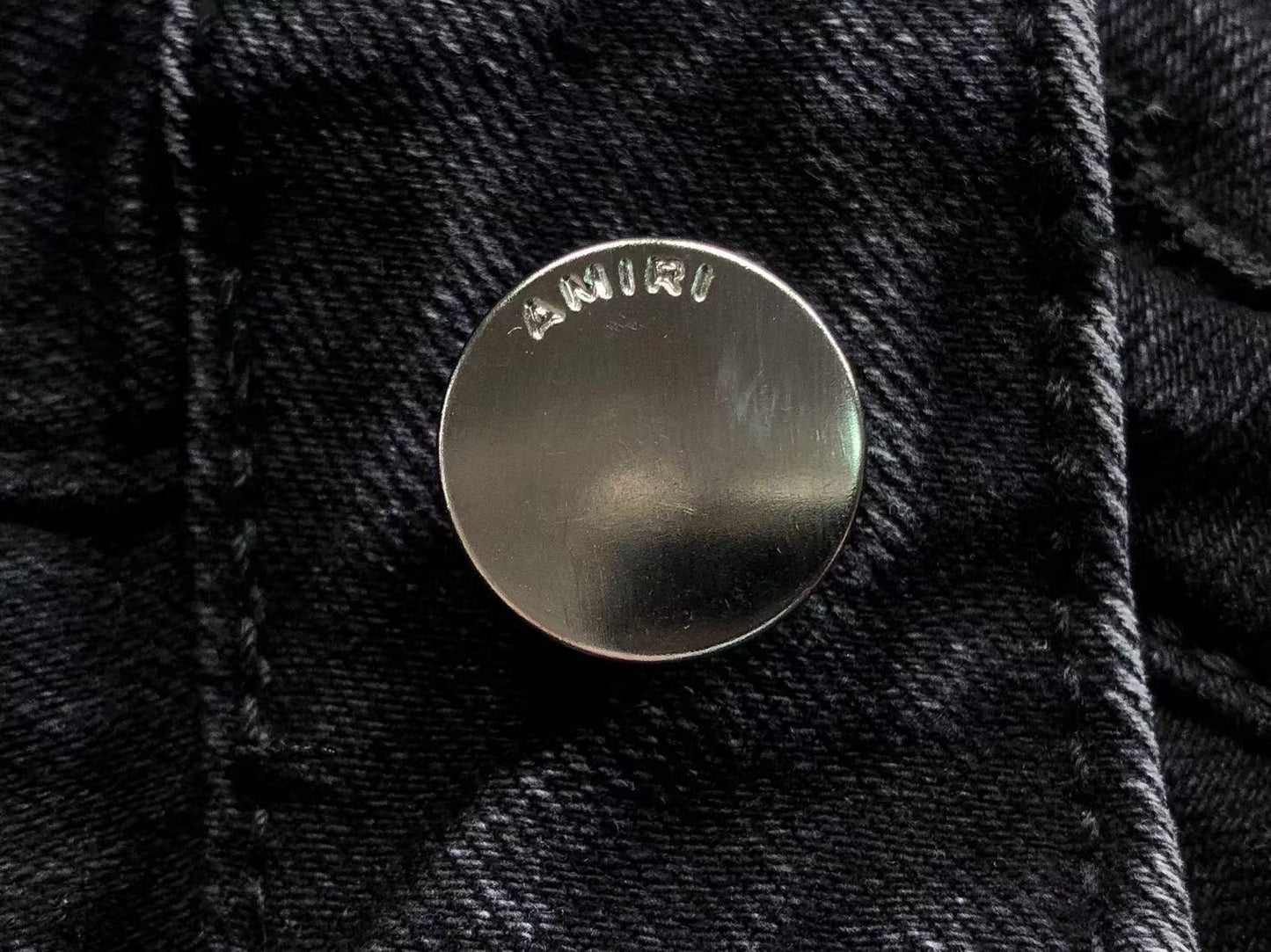 Calça AMIRI Black Paint Wash Denim