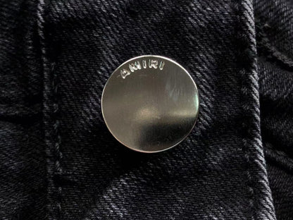 Calça AMIRI Black Paint Wash Denim
