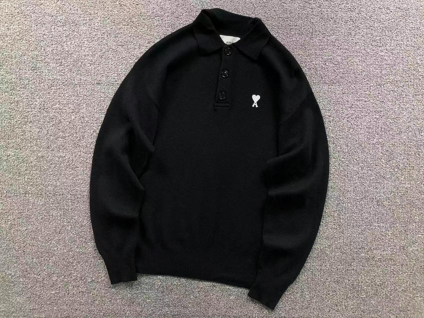 Suéter Polo AMI Paris Coração Minimal