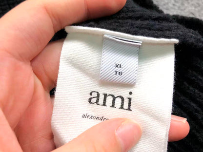 Suéter AMI Paris Knit Half-Zip Coração Minimal