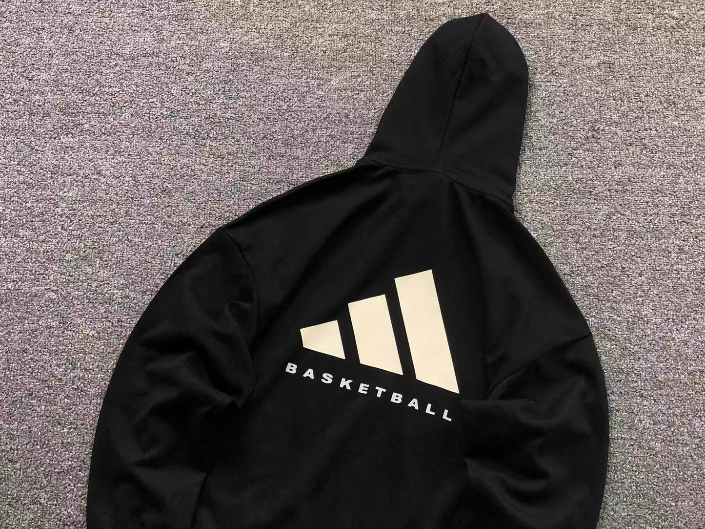 Moletom Adidas Basketball Back Logo Zip Hoodie