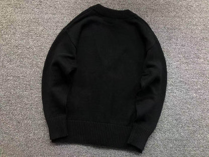Suéter Cardigan AMI Paris Logo Embossed