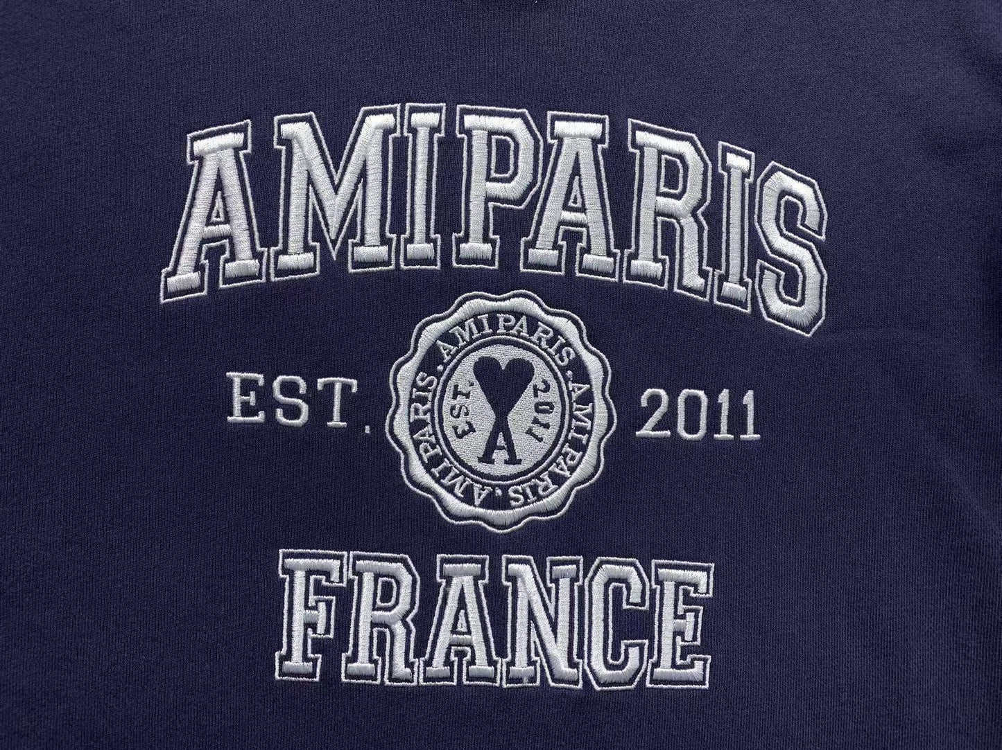 Moletom AMI Paris Logo Collegiate Crewneck