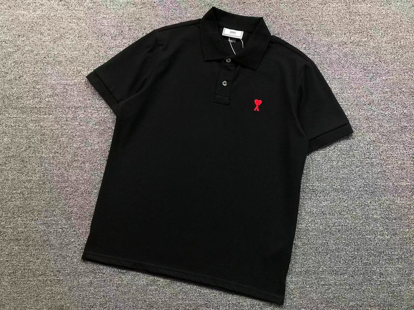 Camisa Polo AMI Paris Heart Logo Classi