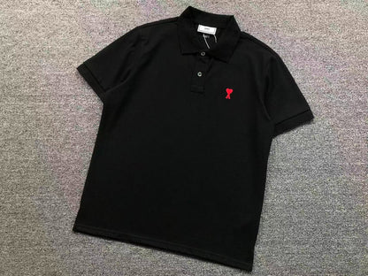 Camisa Polo AMI Paris Heart Logo Classi