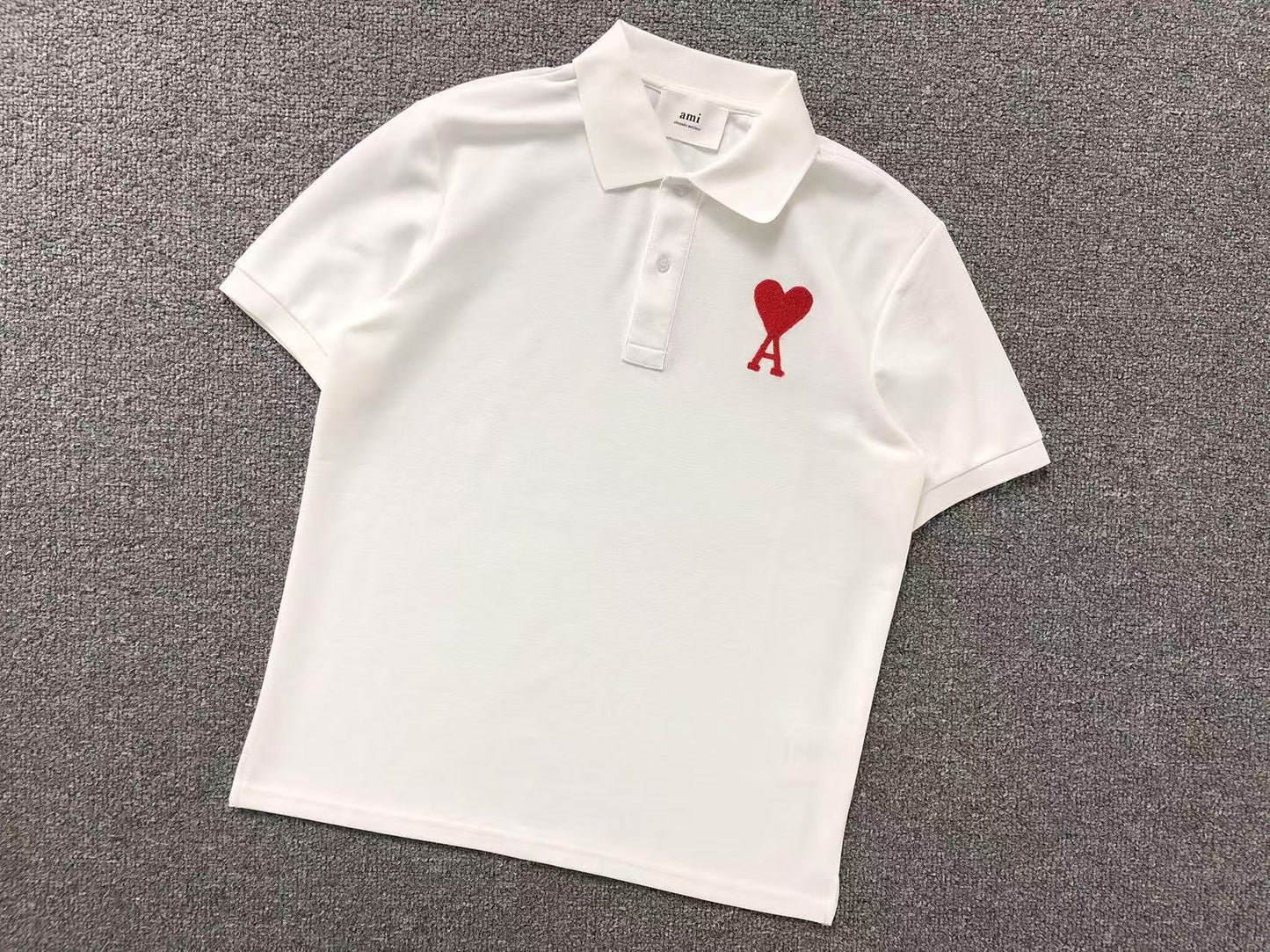 Camisa Polo AMI Paris Big Heart Logo Classic