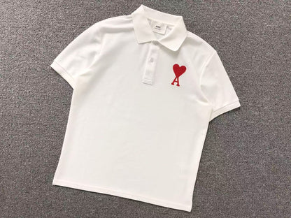 Camisa Polo AMI Paris Big Heart Logo Classic