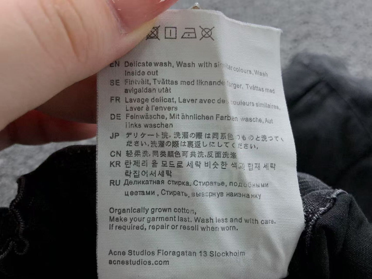 Short Acne Studios Washed Cargo Denim
