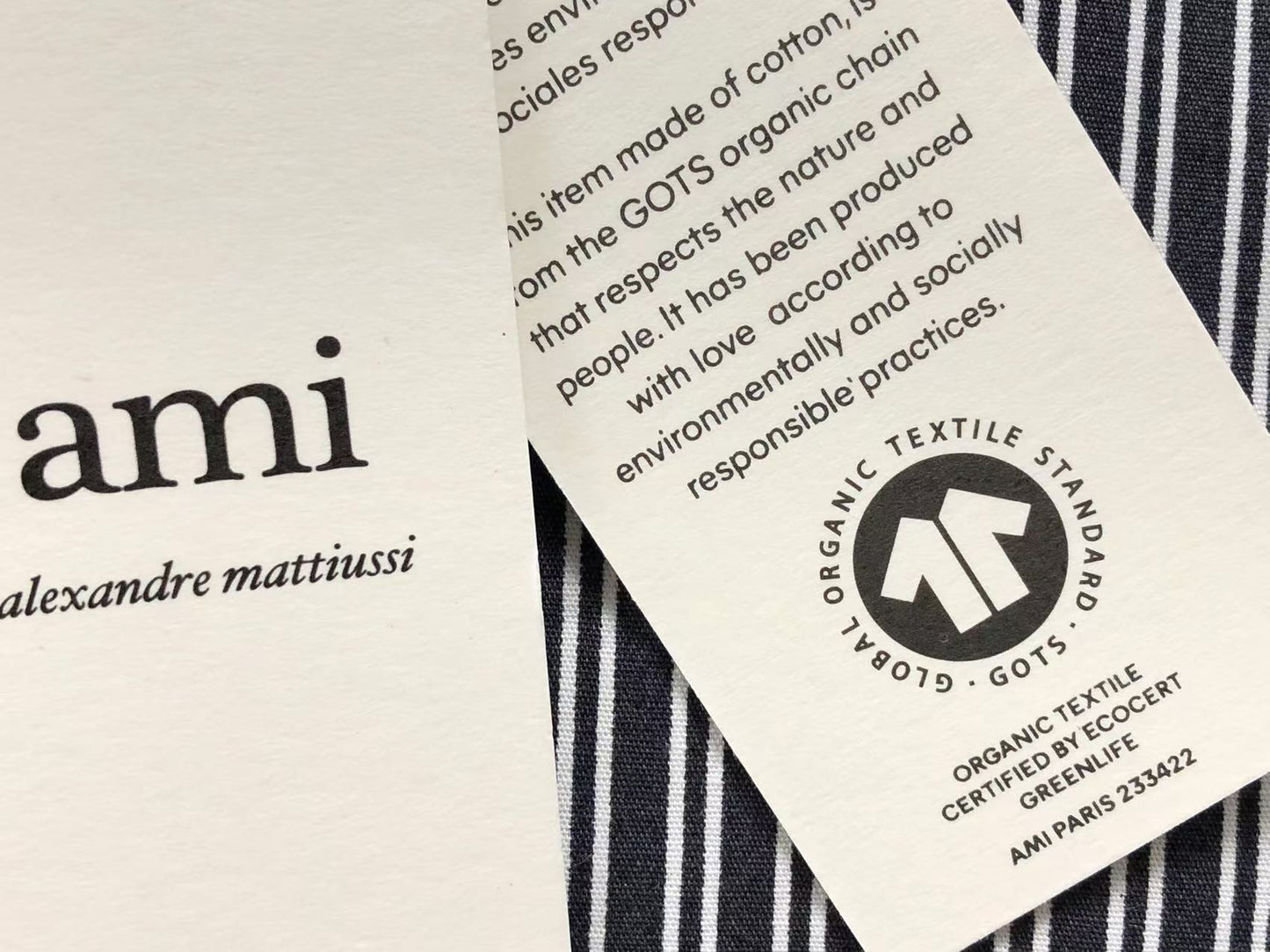Camisa AMI Paris Clean Stripe Classic