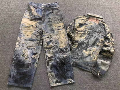 Conjunto Acne Studios Burnout Punk Denim