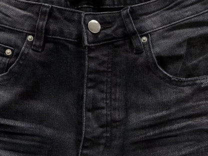 Calça AMIRI Heavy Destroyed Black Denim